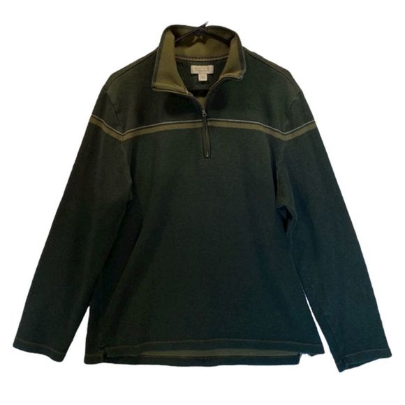 Banana Republic Other - Banana Republic Dark Forest Green 1/4 Zip Pullover Sweater Men's XL
